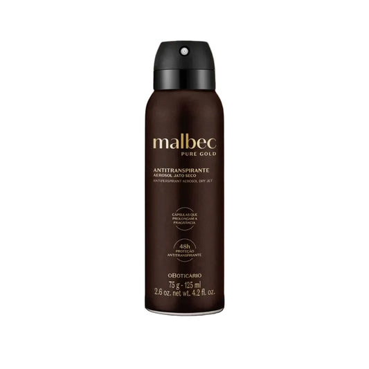 Déodorant Antitranspirant Aérosol | Malbec Pure Gold (125 ml)