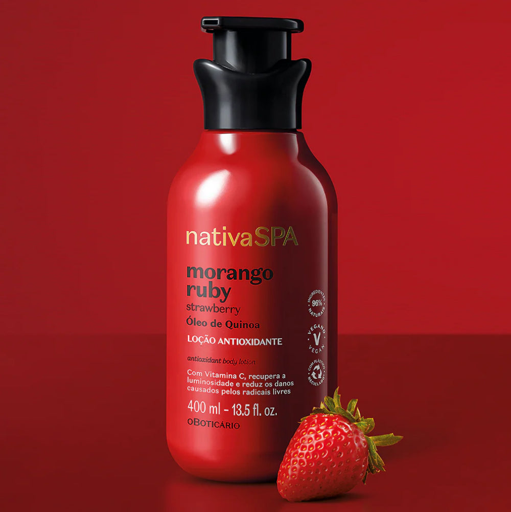 Lait Corps Antioxydant Fraise Ruby | Nativa SPA (400ml)