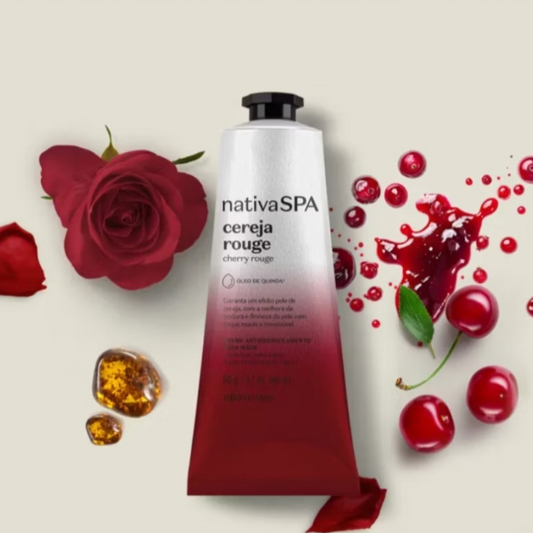 Crème Mains Anti-Dessèchement Cerise Rouge - Nativa SPA | O Boticário (50g)