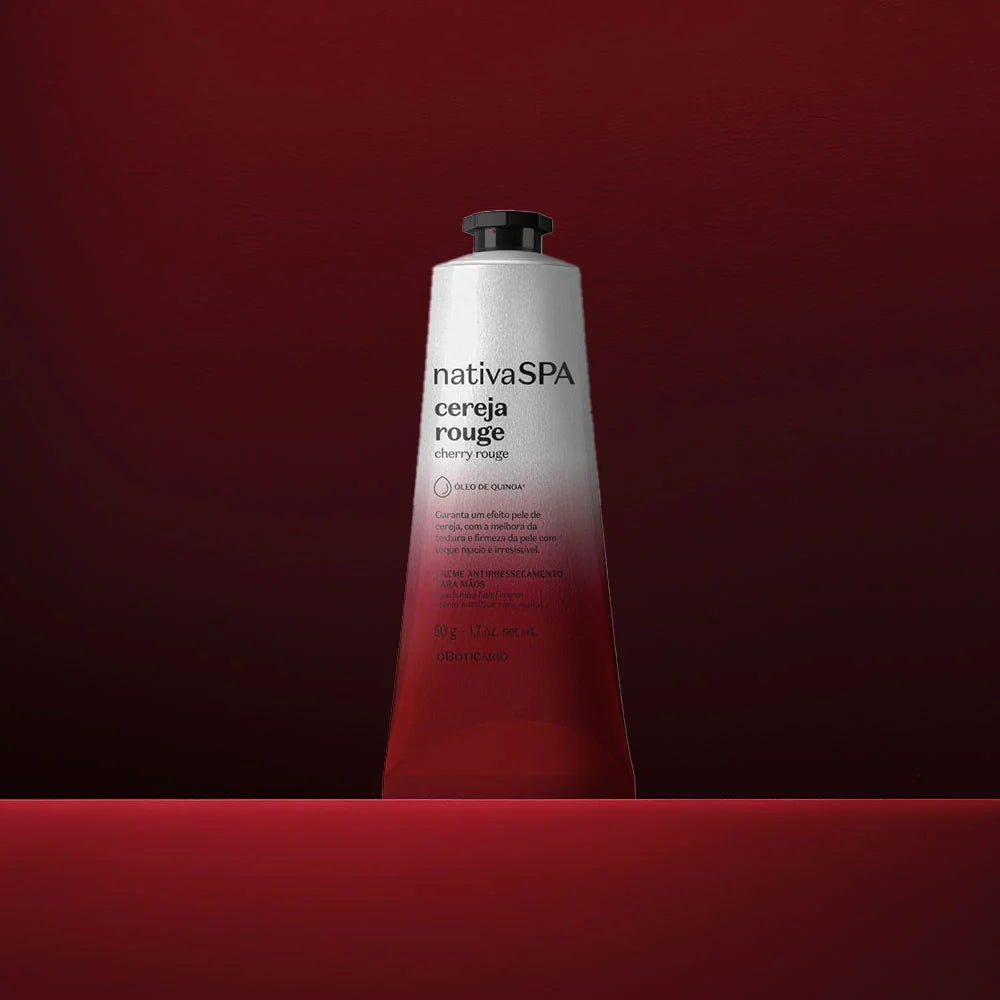 Crème Mains Anti-Dessèchement Cerise Rouge - Nativa SPA | O Boticário (50g)