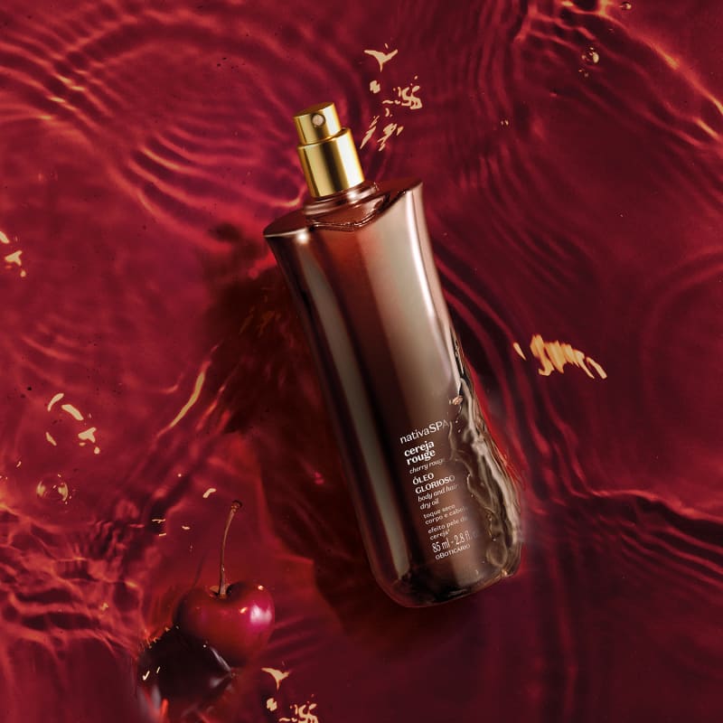 Huile Glorieuse pour le Corps et les Cheveux Cerise Rouge - Nativa SPA | O Boticário (85ml)
