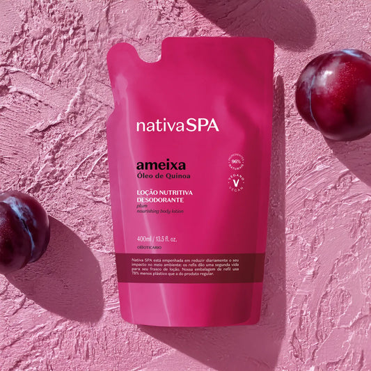 Recharge Lait Hydratant Corporel Prune – Nativa SPA | O Boticário (400 ml)