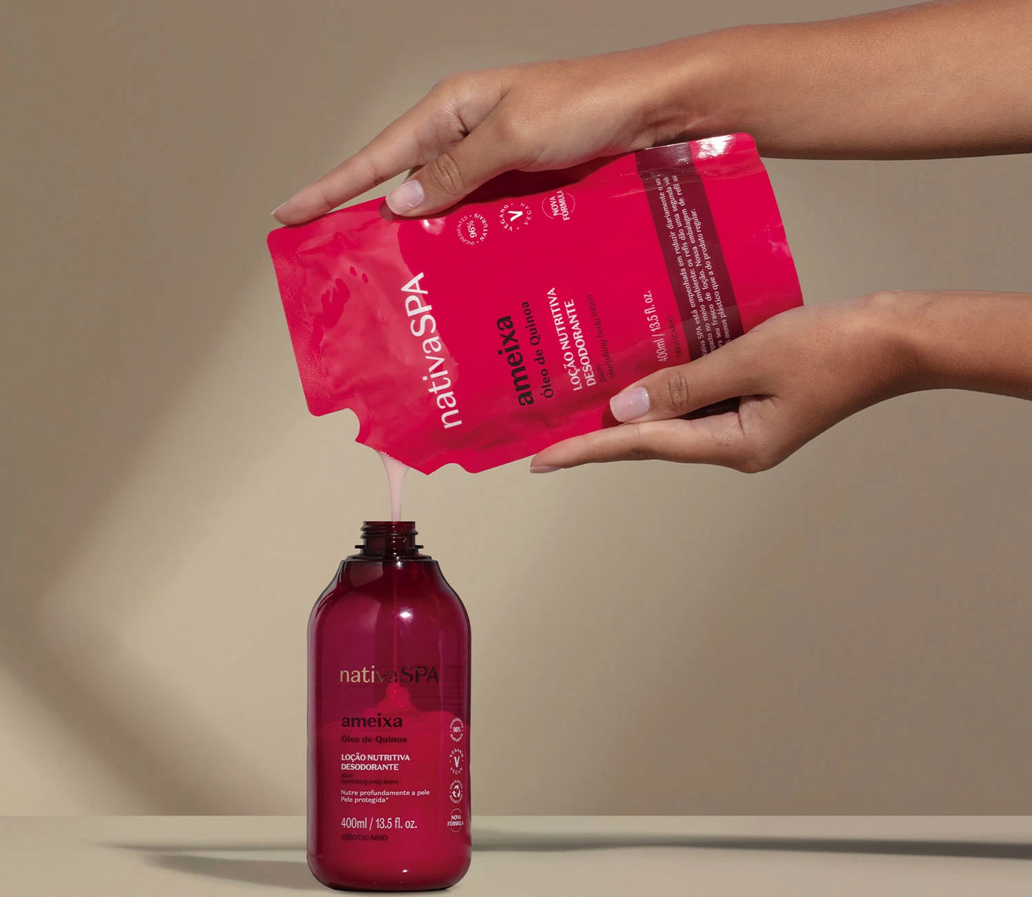 Recharge Lait Hydratant Corporel Prune – Nativa SPA | O Boticário (400 ml)