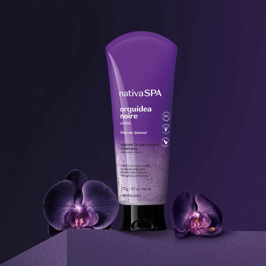 Savon Liquide Exfoliant Corporel Orchidée Noire – Nativa SPA | O Boticário  (175 ml)