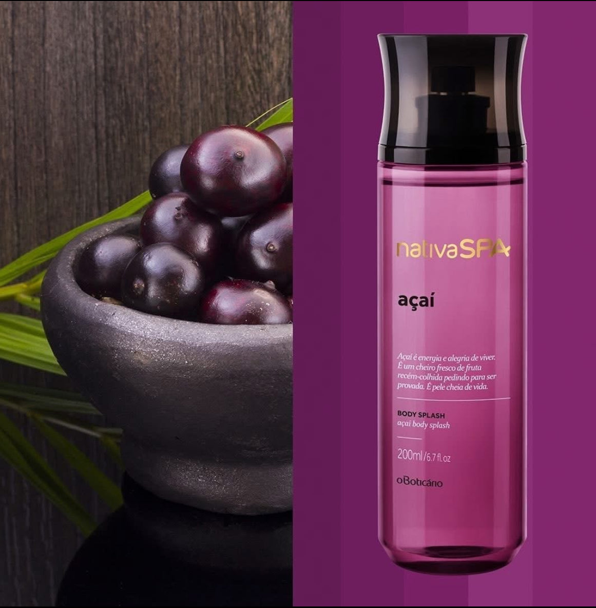 Brume Corporelle Açaí – Nativa SPA | O Boticário  (200 ml)