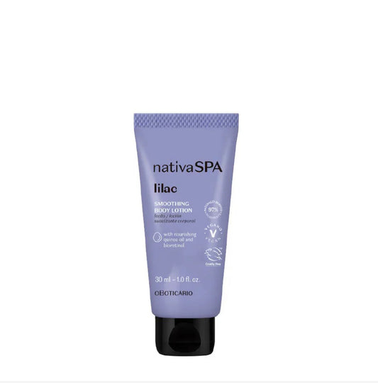 Lotion Hydratante Lissante Lilas – Nativa SPA | O Boticário (Format Voyage- 30ml)