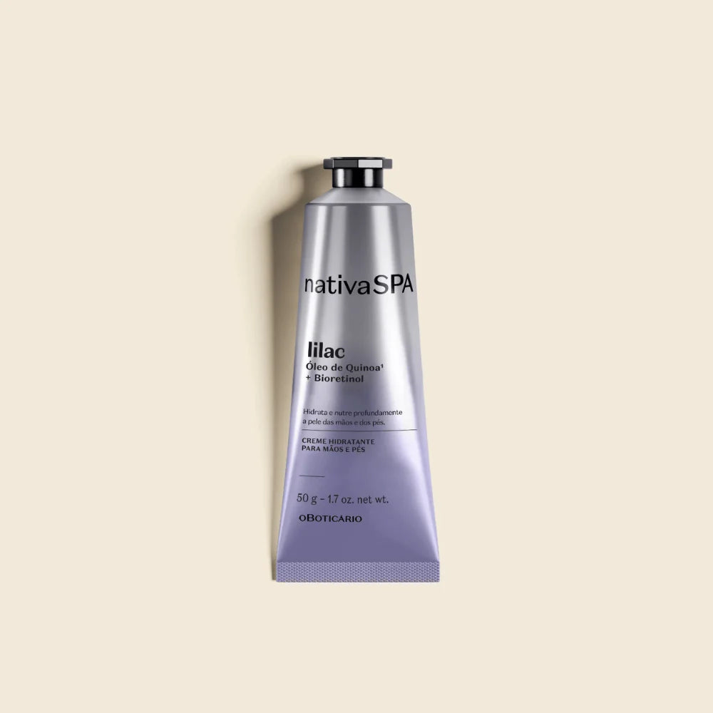 Crème Hydratante Mains & Pieds Lilas – Nativa SPA | O Boticário (50g)
