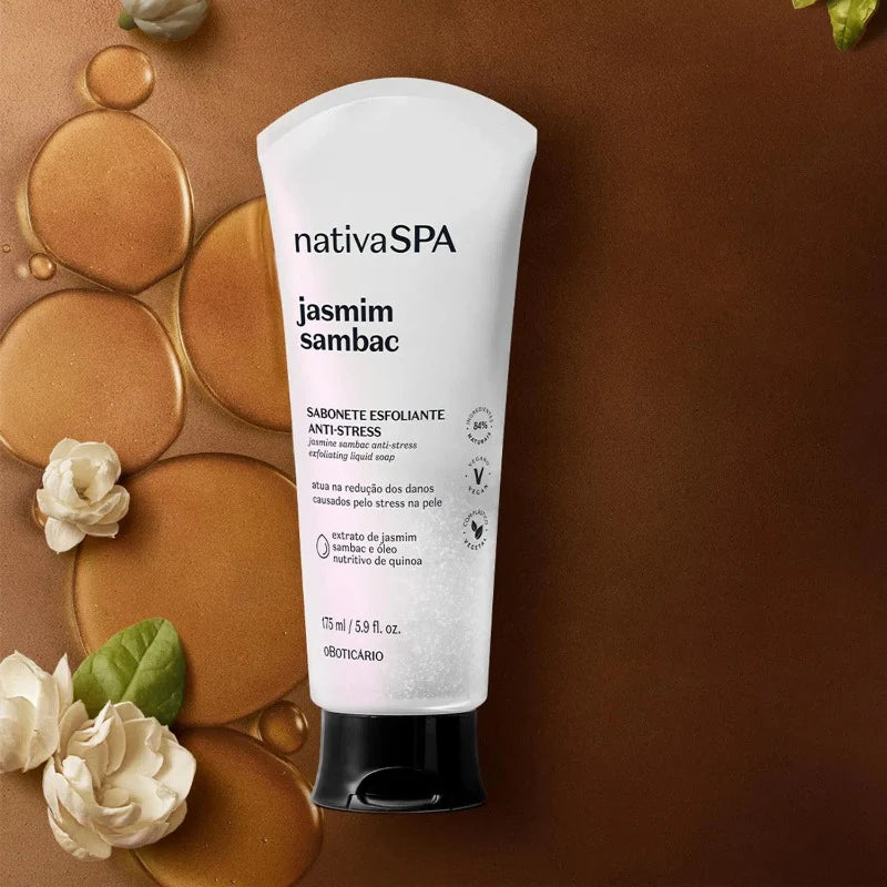 Savon Liquide Exfoliant Jasmin Sambac – Nativa SPA | O Boticário (175 ml)