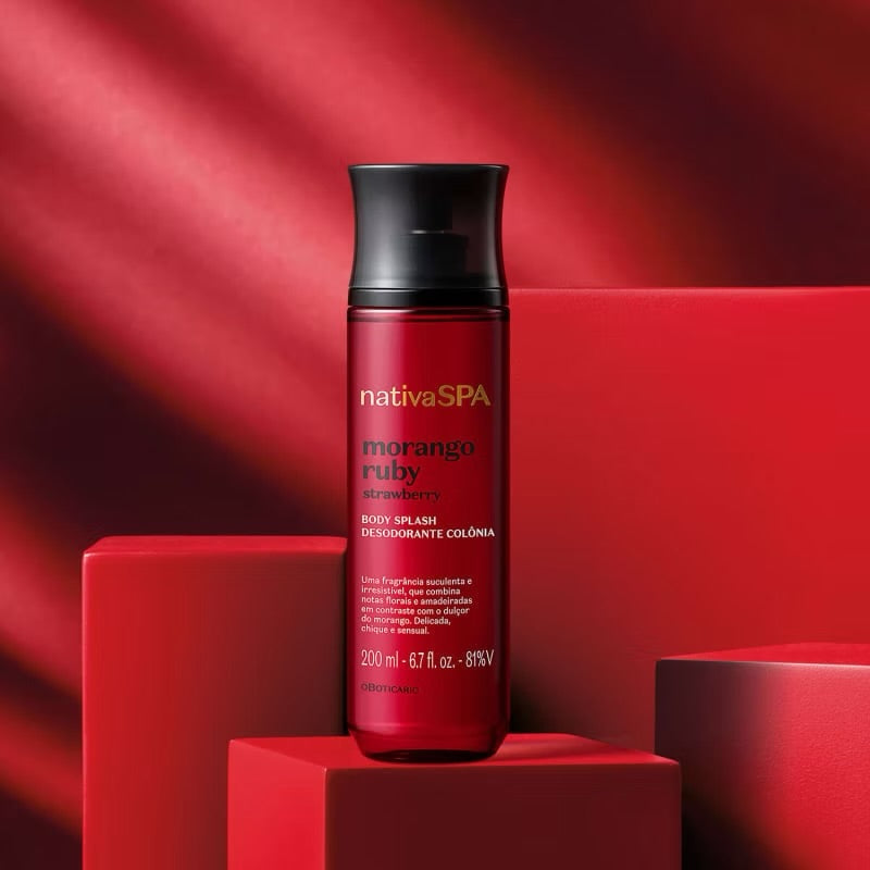 Brume Corporelle Fraise  Ruby – Nativa SPA | O Boticário (200 ml)