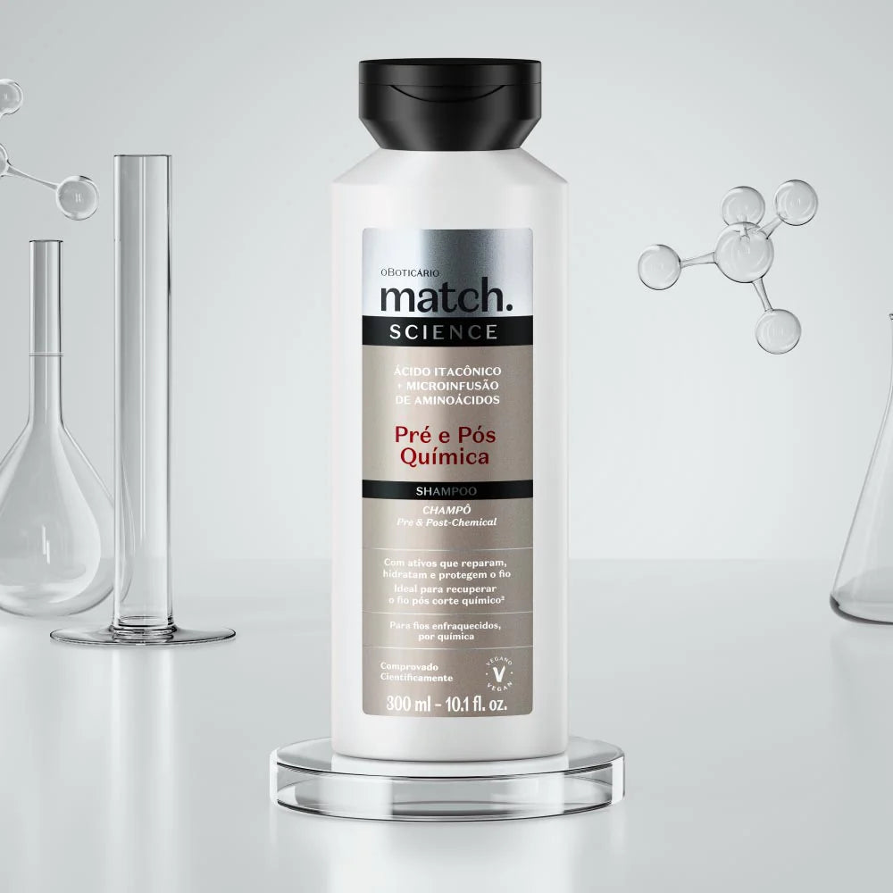 Shampooing Pré & Post-Traitement Chimique – Match Science | O Boticário (300 ml)