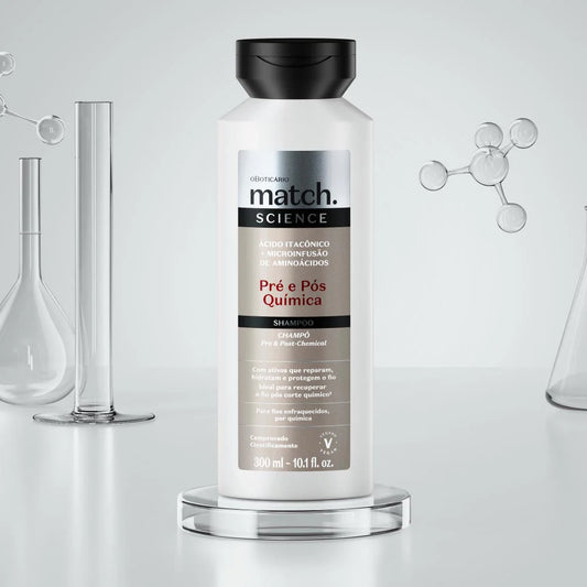 Shampooing Pré & Post-Traitement Chimique – Match Science | O Boticário (300 ml)