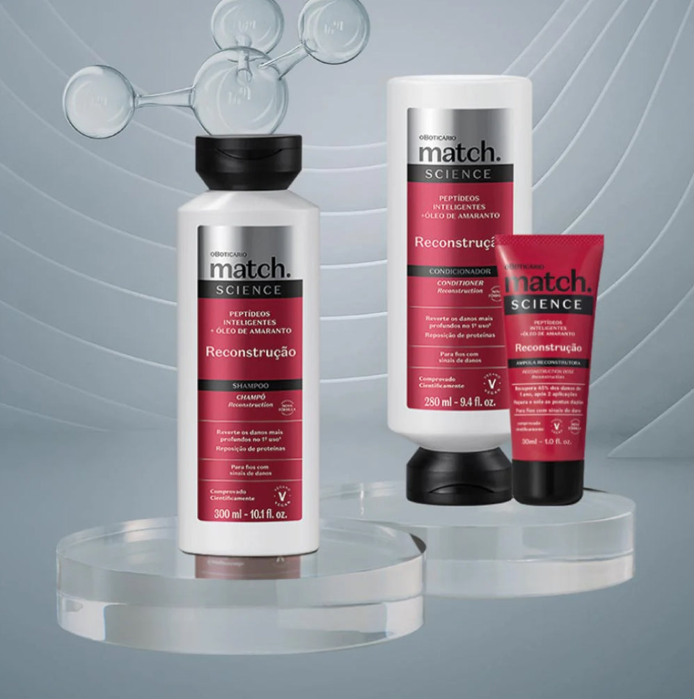 Shampooing Reconstruction – Match Science | O Boticário (300 ml)