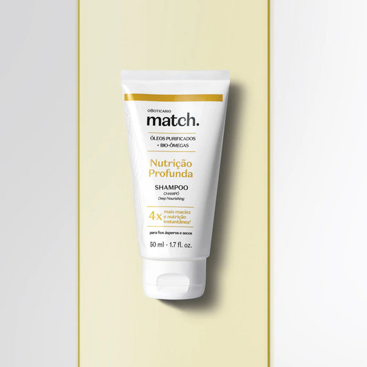 Shampooing Nutrition Profonde – Match. | O Boticário (Format Voyage- 50 ml)