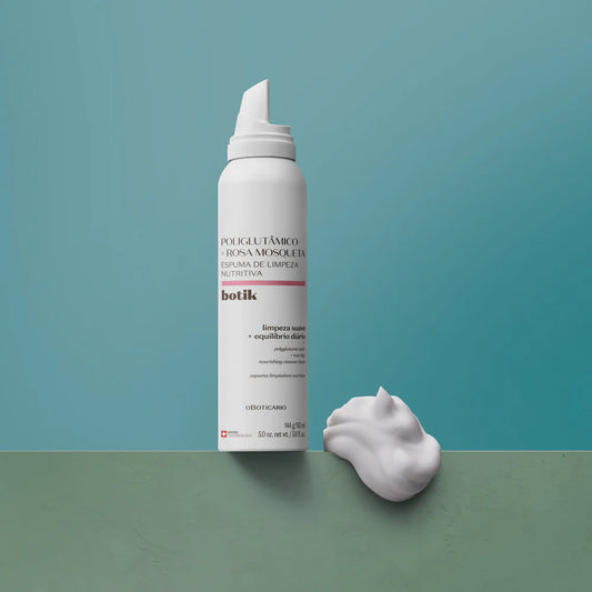 Mousse Nettoyante Nutritive à l’Acide Polyglutamique + Rose Musquée | Botik (150ml)