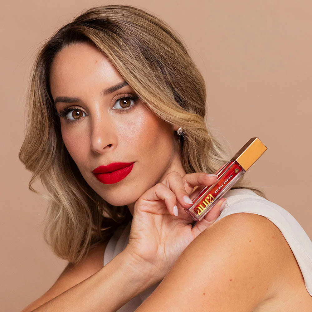 Rouge à Lèvres Liquide Aura By Helena Coelho - Unbreakable Red | AURA (4 ml)